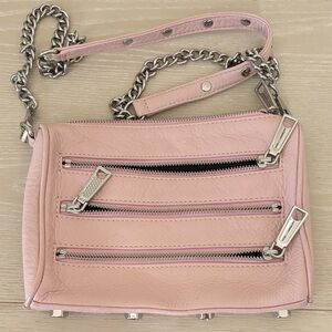 Rebecca Minkoff Pale Pink Leather Chain Crossbody